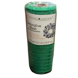 Floral‎ Garden Green Decorative Mesh 6in x 5yd Craft Wreath Floral Supplies NEW
